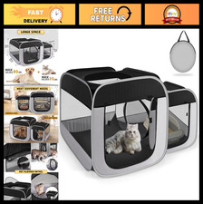 Large Cat Playpen - Indoor/Outdoor Enclosure, Portable Pet Play Area for Cats 