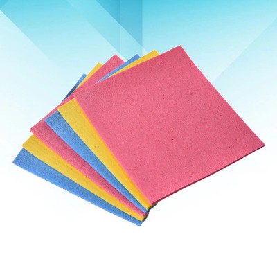4pcs Wood Pulp Cotton Cleaning Cloth Cellulose Sponge Towel For Kitchenware Glas