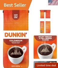 11 Ounce Dunkin Colombian Medium Roast Coffee - Bright Flavor for Home Brewing