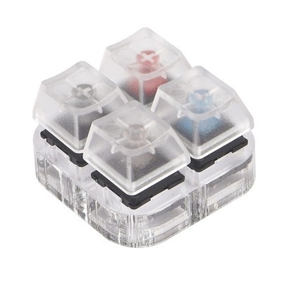 Switch Tester Cherry MX Kailh Switches Black Red Brown Blue 4 for Key Translucen