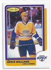 86/87  OPC   BLANK BACK   # 6  Tiger Williams   RARE !!