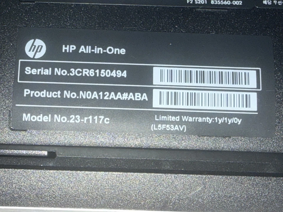 HP 23-r117c 23" All-in-One Computer 1TB Windows 10 AMD A6-6310 - Image 3 of 4