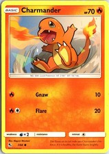 Charmander 7/68 Common Hidden Fates Pokemon Moderately Played
