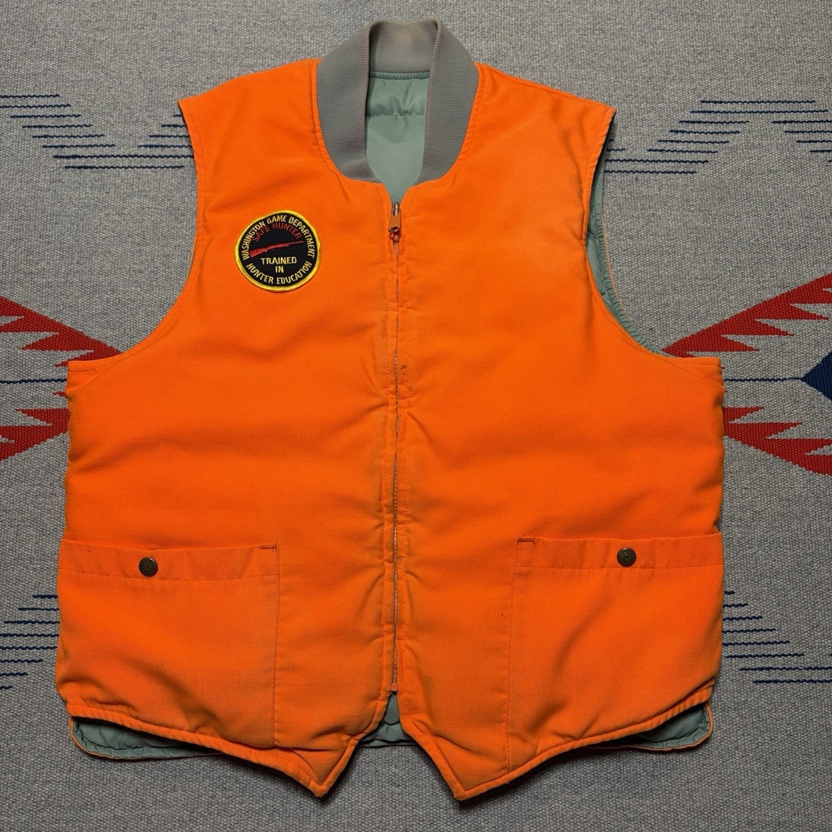 Vintage 90s Eddie Bauer Down Reversible Quilt Puffer Vest Men