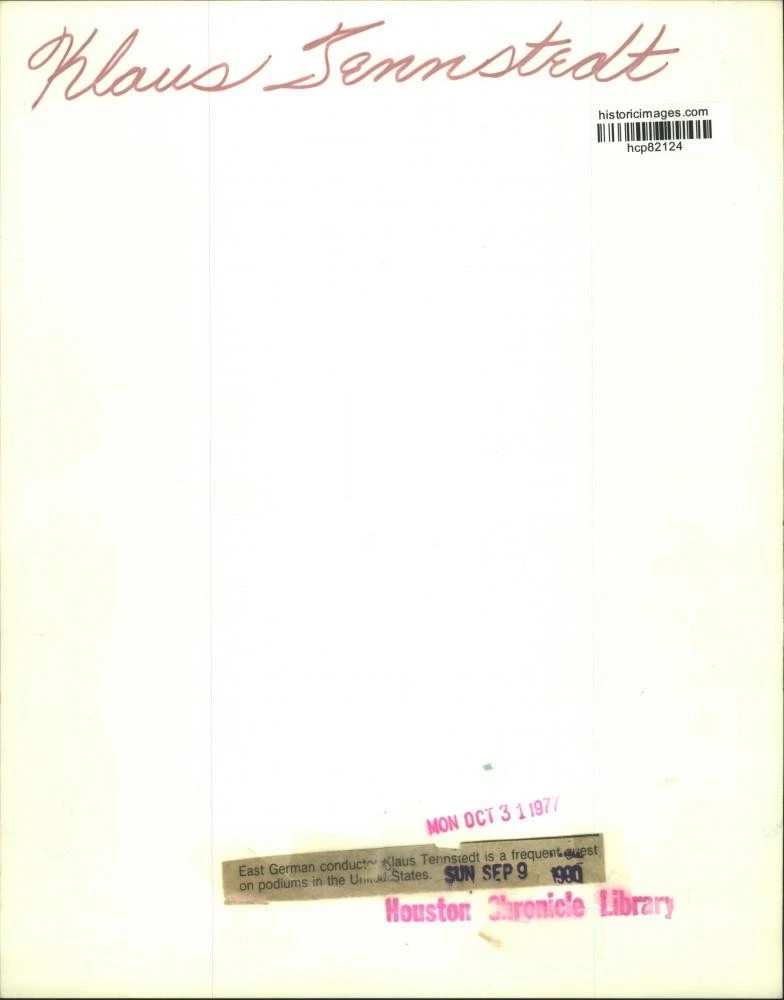 1977 Press Photo Conductor Klaus Tennstedt on "Evening at Symphony" on PBS - 画像2/2