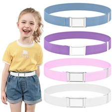 Belts Kids, Belts Girls 4 Pack Stretch Children Belt Adjustable Children...