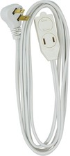 SlimLine 2235 Indoor Flat Plug Extension Cord, 3 Foot 16/2 Gauge, White