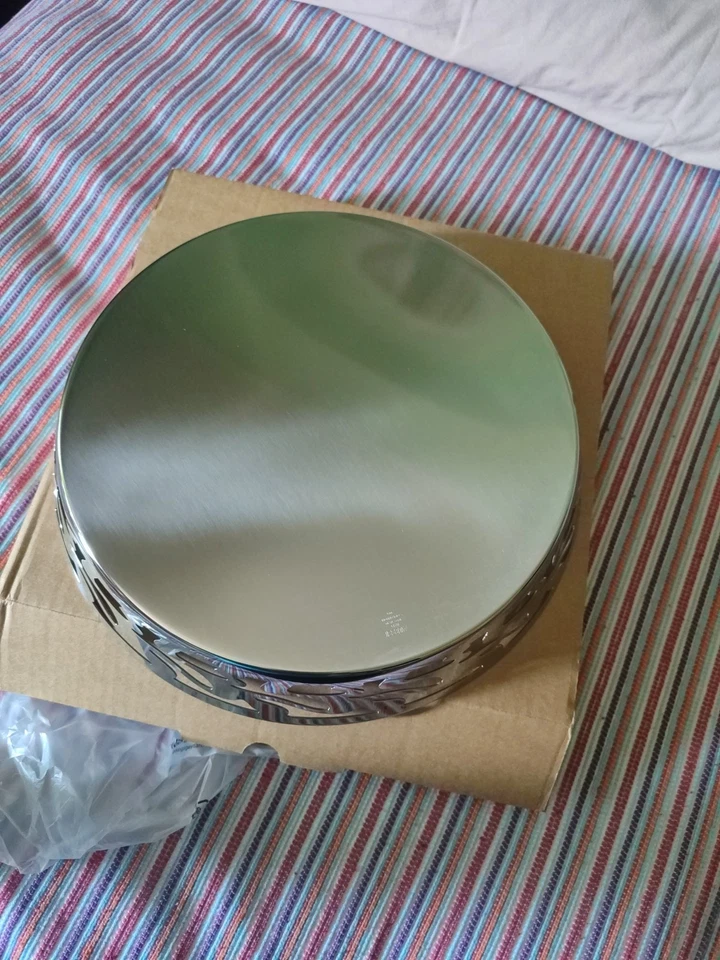 Alessi - SG34 - Ethno Vassoio rotondo con bordo traforato in acciaio - Immagine 3 di 4