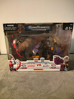 TRANSFORMERS UNIVERSE CRYSTAL WIDOW VS OIL SLICK Rare brand new unopened in box