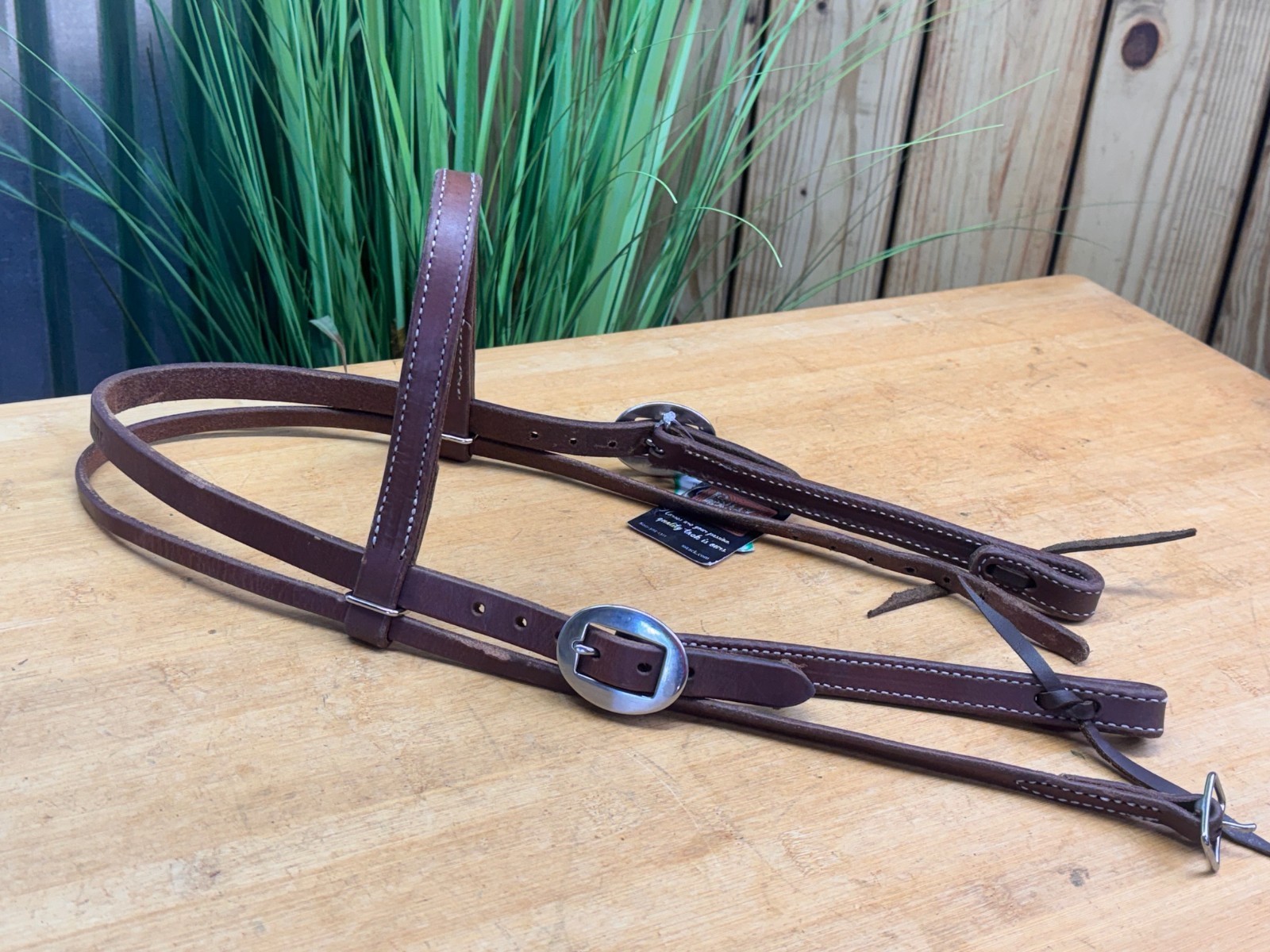 BILLY ROYAL Hot Oiled Hermann Oak Leather Browband Western Horse Headstall ~ NWT
