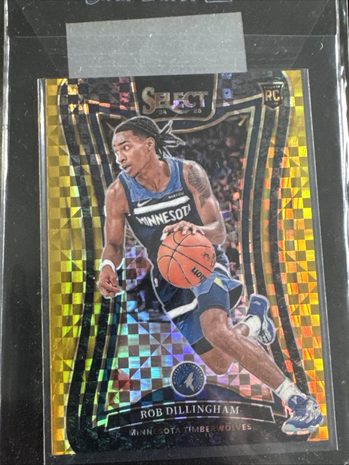 2024-25 Panini Select - Mezzanine Robert Dillingham #392 Gold Prizm /10 (RC)