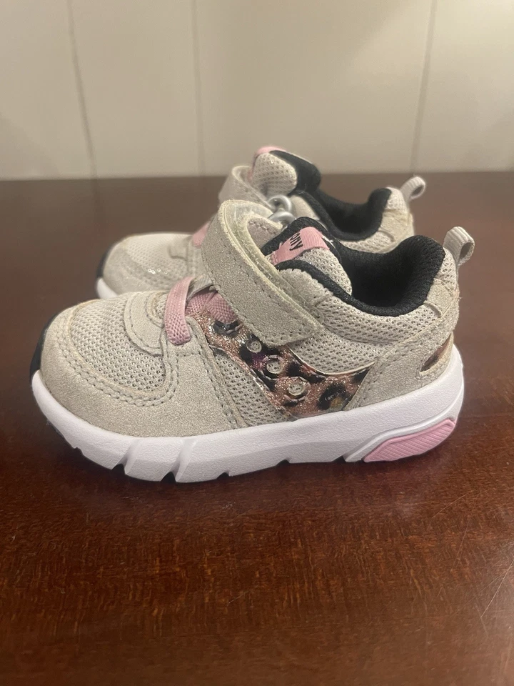 SAUCONY Niño Bebé JAZZ Gancho Lazo LOW PRO Tenis Rosa Gris Talla 4M Foto 3 de 4