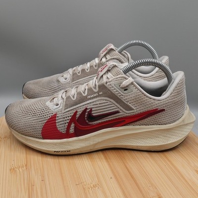 Nike Shoes Womens 8 White Red Air Zoom Pegasus 40 PRM Running FB7703 100 Flaws