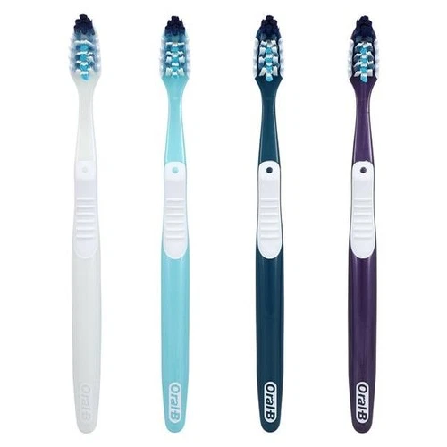 Oral-B 80828179 CrossAction All-in-One Toothbrushes 35 Tuft Soft 4 Assorted 12Bx