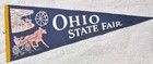 Vintage Large Blue Ohio State Fair Souvenir Felt Pennant 30" Excellent Condition — photo 1