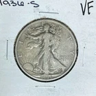 1936-S WALKING LIBERTY SILVER HALF DOLLAR~ VF ~NICE LOOKING COIN~ 90% SILVER