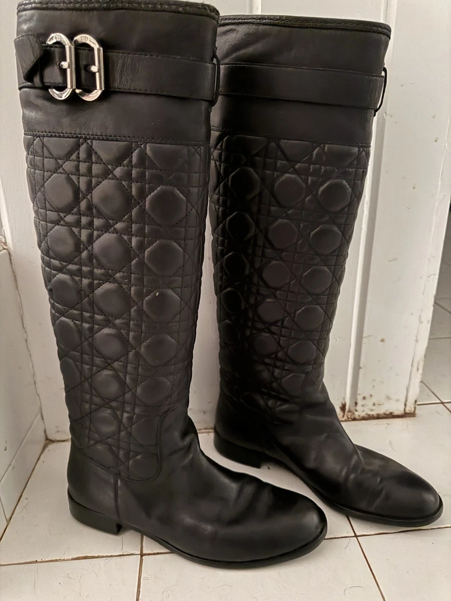Dior Low (1-1.9 in) Heel Height Knee High Boots for Women for sale