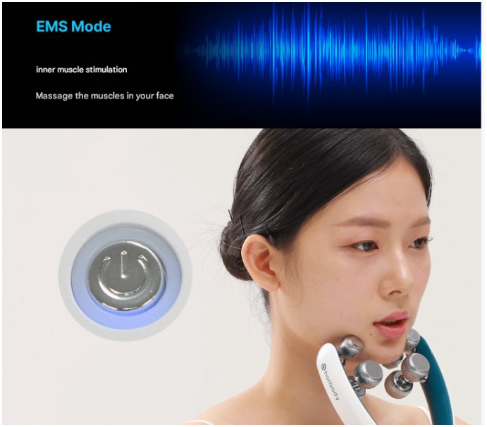 Honbody V-Shape Face Line Massger EMS Roller Anti-Wrinkles Lifting Anti-Ageing