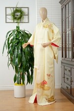 DEAR VANILLA JAPANESE SYNTHETIC KIMONO WOMEN'S ROBE AUTHENTIC JAPAN VINTAGE MINT