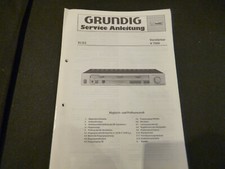 Manuale di servizio originale schema elettrico Grundig V 7000