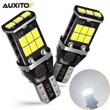 AUXITO 2X T15 921 W16W LED Backup Light Reverse CANBUS Wedge Car Globe 6000K AU
