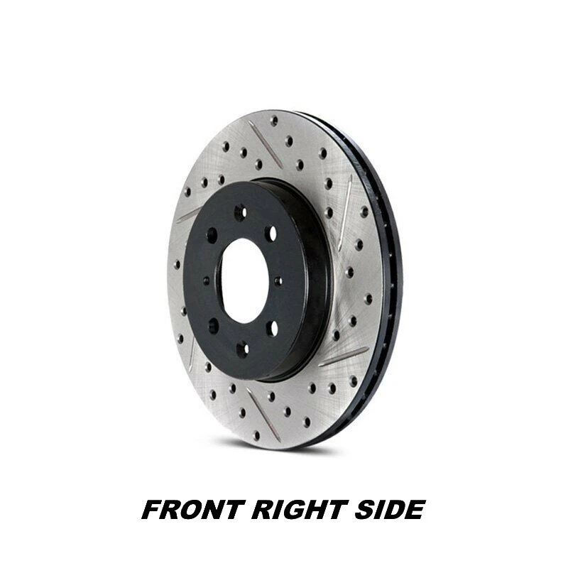 Rotor de freno delantero StopTech Sport perforado y ranurado de 1 pieza para 11-18 Lexus IS350 Foto 2 de 3