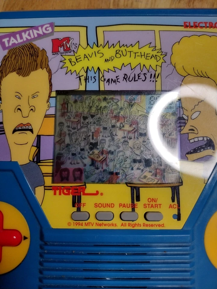 MTV Beavis and Butthead 1994 Tiger Electronics Handheld LCD Game Tested & Works - Image 3 of 4