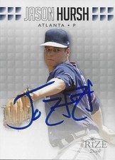 Jason Hursh Atlanta Braves 2013 Rize Draft Signed Card
