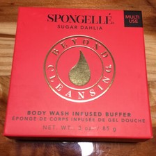 Spongelle SUGAR DAHLIA Infused Bath Shower Body Sponge Exfoliate Buffer 3oz New