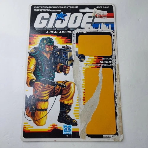 Vintage 1988 Gi Joe 3.75" Scoop Full Cardback Uncut Filecard