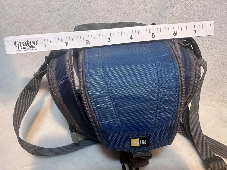 Case Logic DSLR Camera Bag Blue – Padded Travel Shoulder Bag with Black Straps - Image 4 of 4