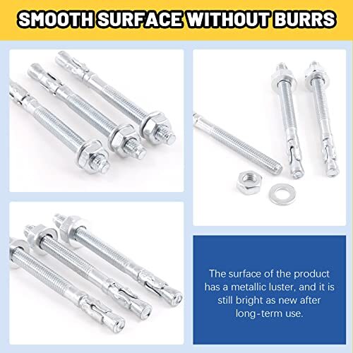 Wholesale Wedge Anchor M24X250 Through Bolt Nut Heavy Duty Expansion Concrete Fastener Carbon Steel Thread Wzp Zinc Coating China Factory