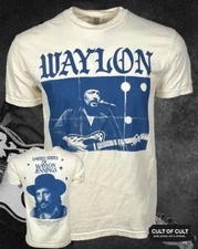 REMAKE Waylon Jennings 90s Retro style 2 sided Reprint T shirt NH20424