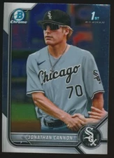 BDC-180 JONATHAN CANNON 2022 Bowman Draft CHROME 1st BOWMAN CHICAGO WHITE SOX