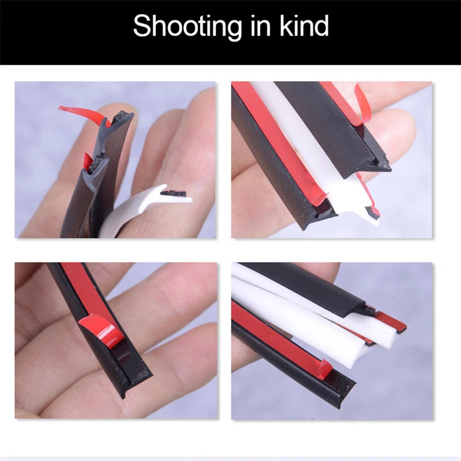 Kit de acabamento de corpo labial 5M tipo T faixa de vedação de borracha preta parachoque frontal - Imagem 4 de 4