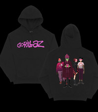 Gorillaz hoodie Gorillaz caricature band black 2 sides HOODIE All sizes TA4929