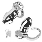 New Adjustable Stainless Steel Male Chastity Cage Lockable Ring Penis Cage BDSM — photo 6