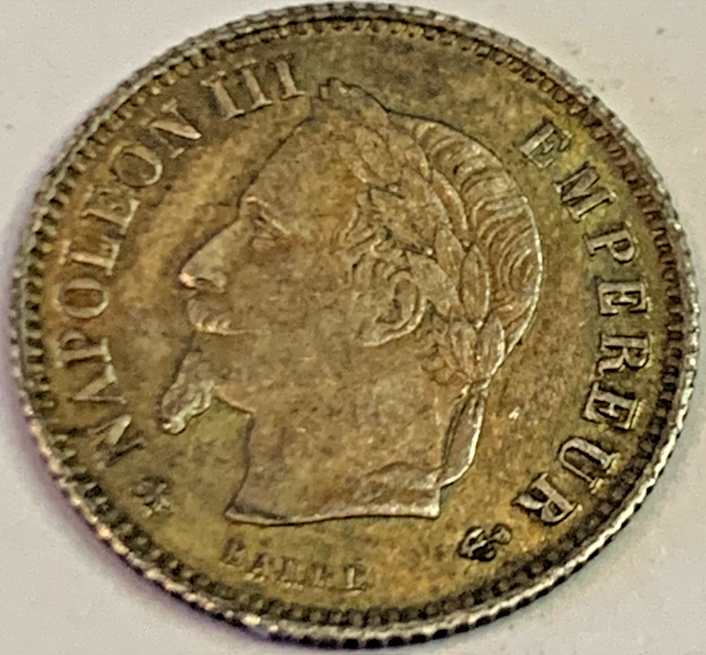 S　BERNACHON 1868-A France 20 Centimes Coin - Rare Napoleon III Era | eBay
