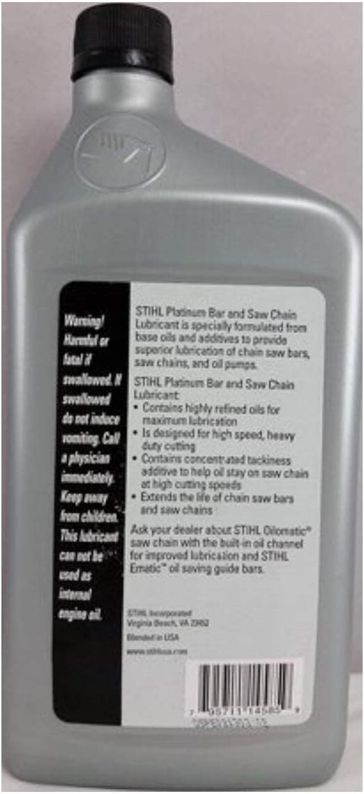 STIHL bar oil platinum bar and chain lubricant quart 0781 516 5003 eBay