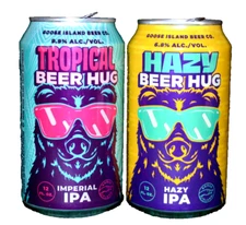 Two BEER HUG Goose Island ALE Collectible BEER Cans