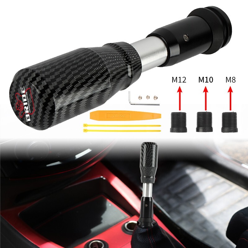 Custom Gear Shift Knobs Universal Carbon Fiber &amp; Aluminum Automatic Shift Knob &ndash; BRIDE Style Gear Lever Carbon Fiber Shift Knob