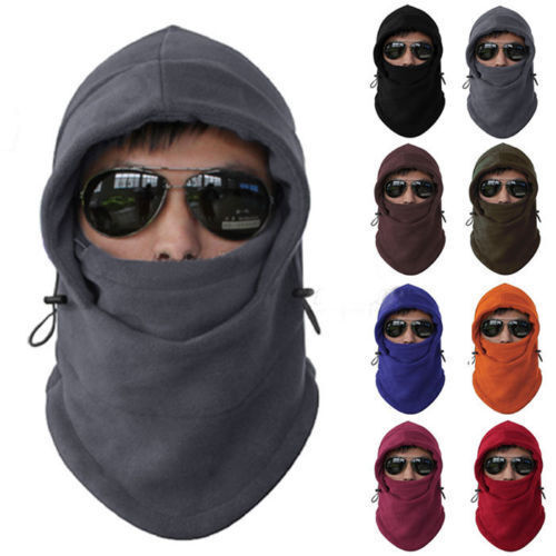 Thermal Fleece Balaclava Scarf Ski Face Mask Neck Warmer Snood Hood Hat Winter. - Afbeelding 1 van 24