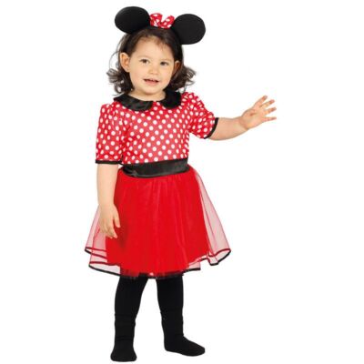 Costume da Topolina Minnie Bambina Vestito Carnevale topina 12-24