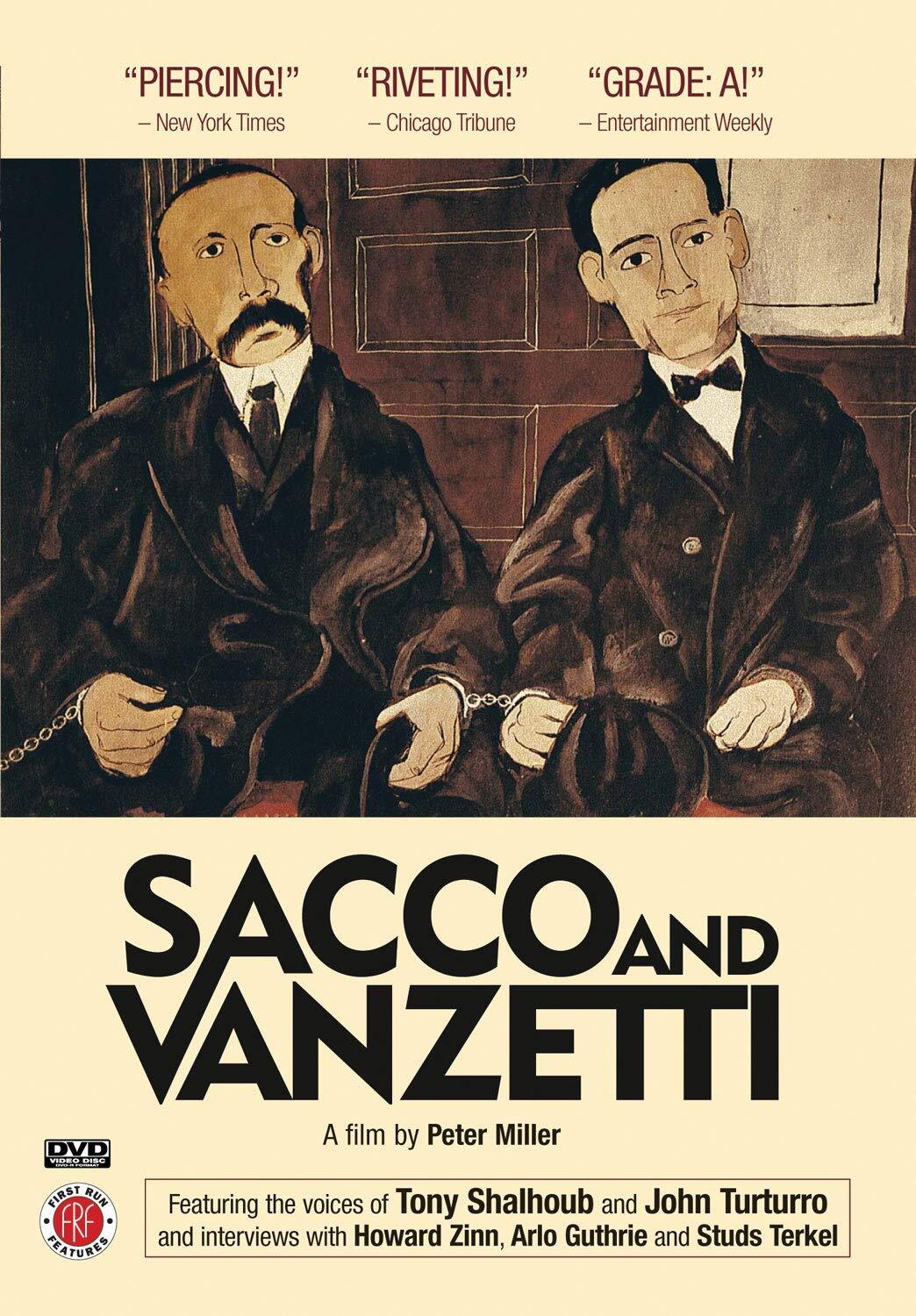 Sacco and Vanzetti (DVD) Arlo Guthrie Howard Zinn John Turturro Studs Turkel