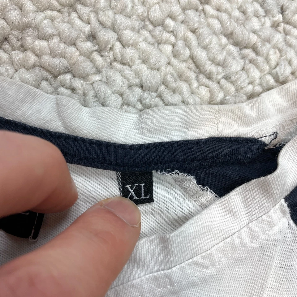 Camisa Brave Soul Para Hombres XL Blanca Azul Logo Básica Manga Corta Algodón Camiseta para Adultos Foto 4 de 4