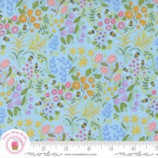 Moda WILD BLOSSOMS 48735 23 Blue Mist Floral ROBIN PICKENS Quilt Fabric