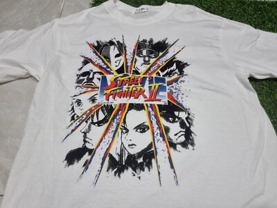 vintage 90s STREET FIGHTER II t shirt Capcom anime 90s video game