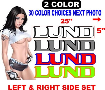 LUND BOAT DECAL DECALS HULL 30 COLOR CHOICES message me for other options 