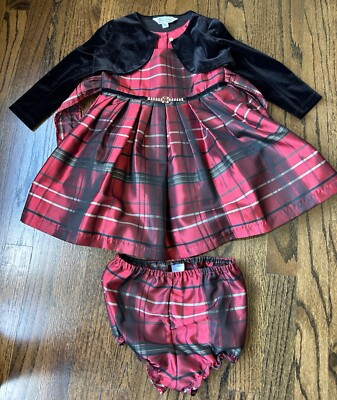 strapless open back dress Girls Red Christmas Dress Age 3