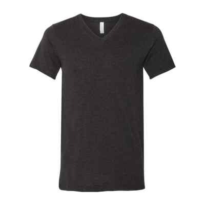Bella Canvas Unisex 3005 Heather CVC Vintage Black Vneck SS